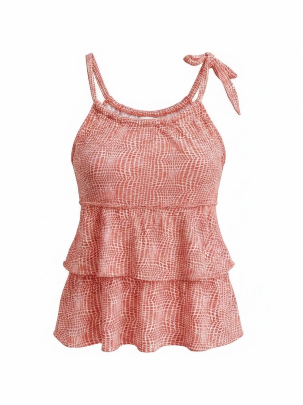 MICHAEL Michael Kors orange & white tiered tank top size medium - Picture 1 of 15